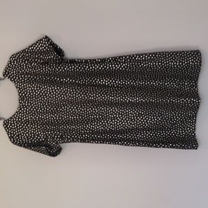 J. Crew Black with Gold Hearts Dress size 6